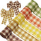 Fall Plaids Wired Edge Ribbon 30 Yards Gingham Patterned Ribbon Autumn Color Buffalo Plaids Fabric Craft Ribbon for Thanksgiving Wreath Bow Making...