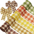 Fall Plaids Wired Edge Ribbon 30 Yards Gingham Patterned Ribbon Autumn Color Buffalo Plaids Fabric Craft Ribbon for Thanksgiving Wreath Bow Making...