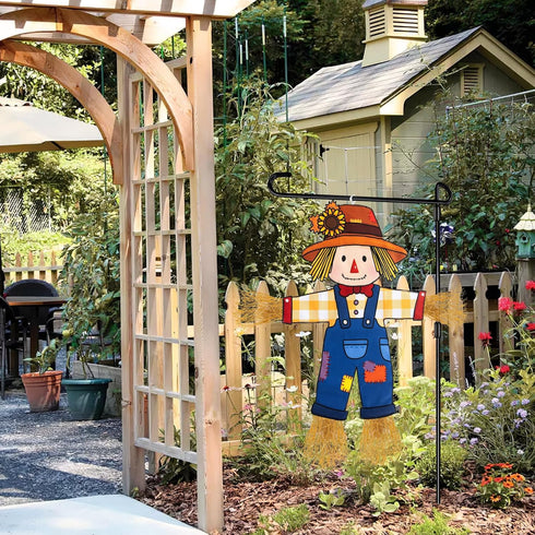 Fall Scarecrow Garden Flag Outdoor Decorations for Outside Double-Sided Printed, Yard Flags House Banner Yard Sign Autumn Winter Thanksgiving Seas...