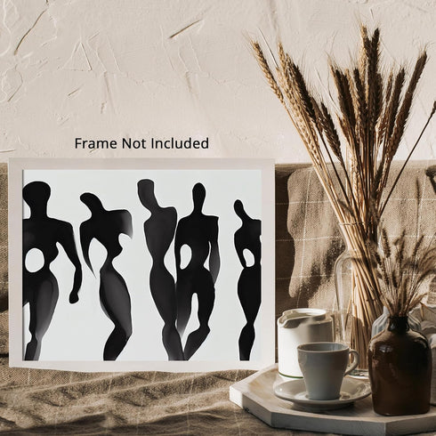 Posterizer 1 pcs-strange shadow figures-Abstract & Modern Art-Fantasy & Fiction Art-Gift for Art Lovers-Living Room Bedroom Decor- UNFRAMED Wall A...
