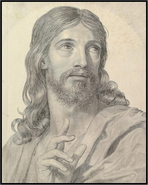 Posterizer 1 pcs-Bust of the Adult Christ painting poster-Religious Posters-Gifts for Christians -Decor for Church, Sunday School Classroom- unfra...