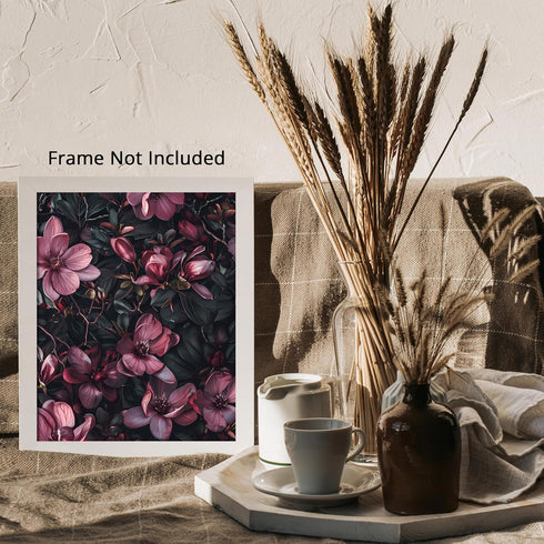 Posterizer 1 pcs-purply pink dainty wild flowers-Floral & Botanical Art-Abstract & Modern Art-Decor for Home & Office- UNFRAMED Wall Art...