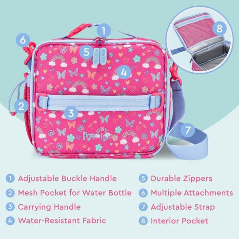 Bentgo Kids Lunch Bag - Double-Insulated, Reusable Lunch Bag for Kids 3+ with Adjustable Strap; Holds Lunch Box/Water Bottle/Snacks; Easy-Clean, W...