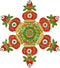 Meenari Decorative Diwali Rangoli Set-White Kundan Stones Decorations (Set of 7 Pieces)...