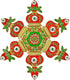 Meenari Decorative Diwali Rangoli Set-White Kundan Stones Decorations (Set of 7 Pieces)...