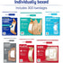 Care Science Variety Bandages Pack, 300 ct Bulk Assorted Sizes | Includes Active, All-Purpose, Waterproof, Heavy-Duty | Breathable Protection for ...