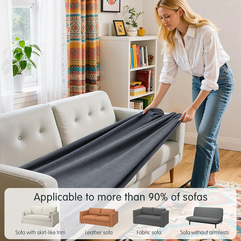 Hokway Couch Cushion Covers Stretch Cushion Covers Sofa Seat Cushion Slipcover Cushion Protector(Gray, Medium)...