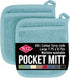 Ritz Terry Pocket Mitt & Hot Pad: Unparalleled Heat Resistant, Durable 100% Cotton – Ergonomically Designed for Optimal Grip – Easy-Care Machine W...