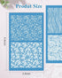 Puocaon Botanical Clay Silk Screen - 6 Pcs Plant Reusable Silk Screen Stencils for Polymer Clay Jewelry Making, Combination Design for 12 Patterns...