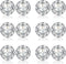 BESTEEL Rhinestone Earrings Round Shaped Acrylic Stone Inside Crystal Halo Stud Earrings for Dance Competitions Stage Opera Performance Wedding Pa...