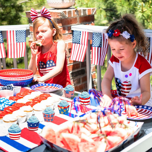 Attractive Patriotic Cupcake Liners Red, White And Blue Themed Party Decorations Baseball Events Beautiful Decorations For Independence Day Celebr...