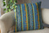 TAOSON Blue Stripe Bohemian Style Antique Cotton Blend Linen Sofa Throw Pillowcase Cushion Cover Pillow Cover with Hidden Zipper Closure Only Cove...