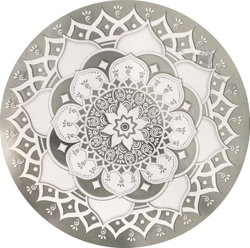 Glass Door Decals – Double-Sided Safety Stickers to Prevent Accidental Collisions (Set of 2) (Clear Mandala)...