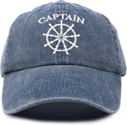 DALIX Captain Hat Sailing Baseball Cap Navy Gift Boating Men Women Vintage...