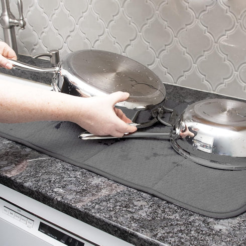 All-Clad Premium Reversible Dish Drying Mat for Kitchen: 16" x 28" Ultra-Absorbent, Long-Lasting, No Condensation, and Oversized for Large Pots an...