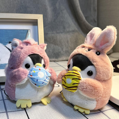2Pcs Cute Plush keychains kawaii keychain small stuffed animals,Penguin keychain,cute keychains for backpacks,kawaii animals. (F)...