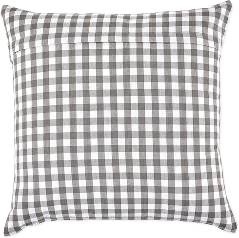 DII Decorative Square Throw Pillow Cover Collection Cotton, Machine Washable, Hidden Zipper, 18x18, Gray Assorted, 4 Piece...