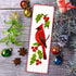Povitrulya Cardinal - Counted Cross Stitch Bookmark Kit - DIY Embroidery set - Hand Made Christmas Gift for Adults and Kids with a Redbird sitting...