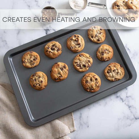 Kitchen Details Medium Nonstick Baking Sheet | Creates Even Heating and Browning | Durable | Easy to Clean | Oven Safe up to 500 Degrees | Bakewar...