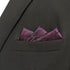 S&W SHLAX&WING Mens Pocket Squares Purple with Dark Fringe Groom's Accessories...