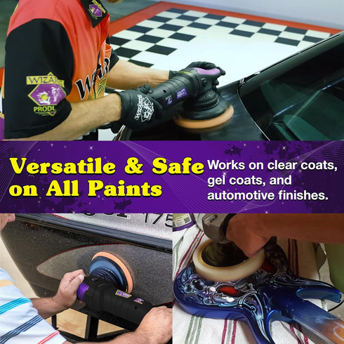 Wizards Foam Polish Buffing Pad - Velcro Backed, Medium Cutting Foam Pad for Car Detailing - ?No Splatter High Density Foam for Auto Detailing Sup...