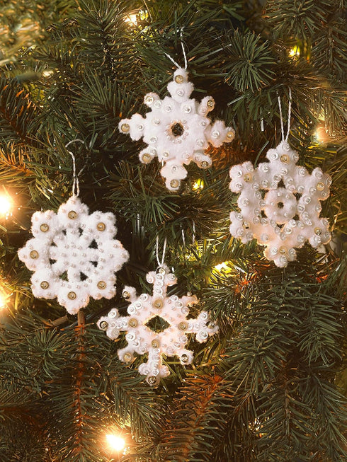 Bucilla Elegant Christmas Snowflakes Felt Applique Ornament Kit, 16 Piece...