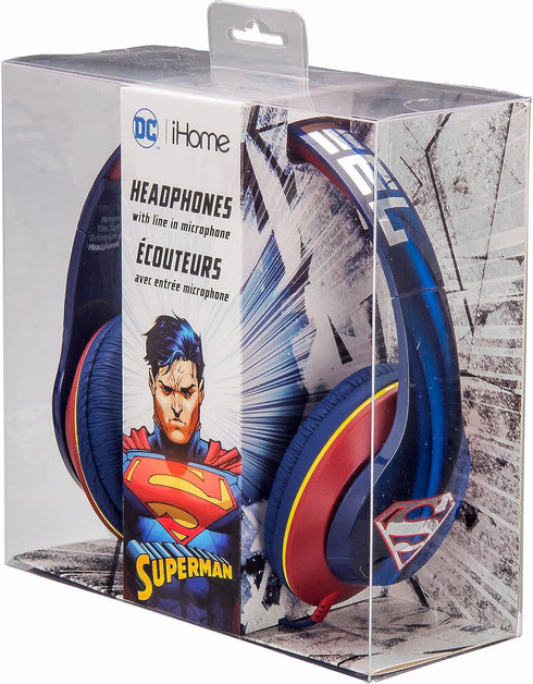 Superman Headphones - On Ear Hero Design with Built in Mic...