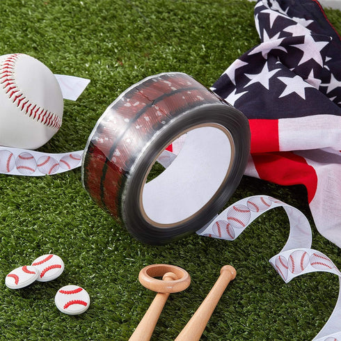 Outus 110 Yards Baseball Stitch Tape 1.9'' Wide Decorative Adhesive Baseball Tape Team Stitching Lace Packing Seam for Gift Wrapping Craft Enthusi...