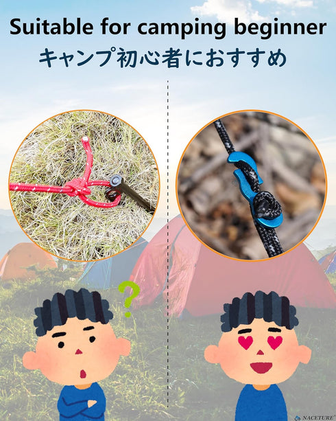 Rope Tensioner (20 Pack) Aluminum Alloy Camping Tent Guyline Cord Adjuster Camping of Gear for Camping, Hiking, Backpacking Ultralight Tent Stakes...