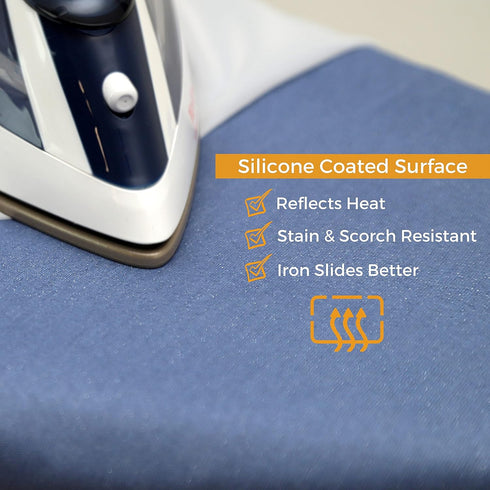 12.5 X 30 inch Smart Table top Ironing Board Cover and Pad with Standard Size, Fits Small, Mini Board, Easy Placement, Extra Thick Padding, Elasti...