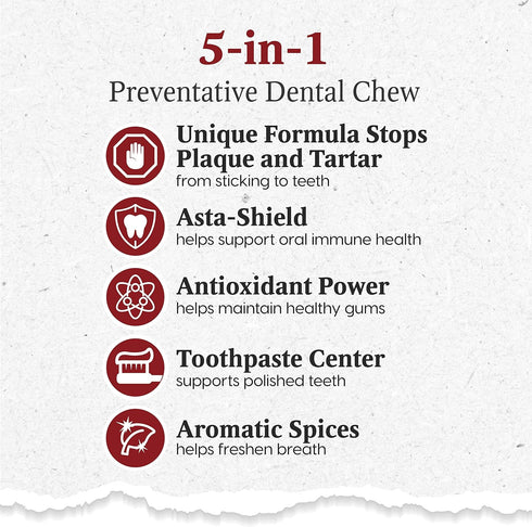 ARK NATURALS Protection+ Brushless Toothpaste – Mini Breeds, 4oz Bag – Dog Dental Chew with Toothpaste Center – Prevent Plaque & Tartar and Freshe...