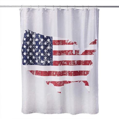 SKL Home Patriotic 4th of July American Pride Shower Curtain, 70" x 72", Multi...