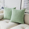 Demetex Green Pillow Covers 18x18 Summer Decorative Throw Pillows for Couch Soft Corduroy Accent Pillow Covers for Living Room Sofa Bed, Set of 2,...
