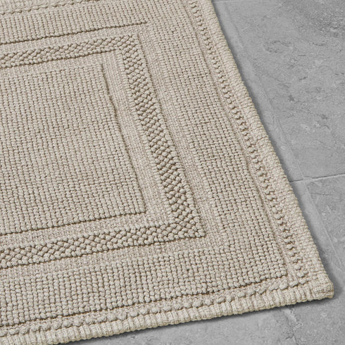 Jean Pierre - Stonewash Racetrack Bath Rug, Cotton, Premium Bathroom Decor, Machine Washable, Highly Absorbent, Measures 21" x 34", Washed Taupe...
