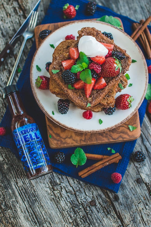 Hellfire Blueberry Hell Hot Sauce with Carolina Reaper Peppers, Gourmet, Award-Winning Fruit-Based Hot Sauce, 5 oz....