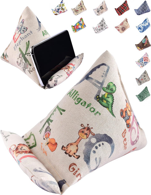 Handmade Phone Pillow Holder - The Wedge Mobile Device Stand - Fabric Phone Stand for All iPhones, All Smartphones! 7 x 6.1 x 5.5 Inches (ABC)...
