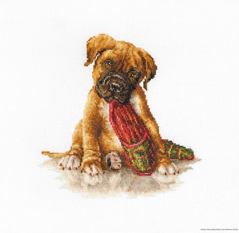Luca-S Counted Cross Stitch kit The Boxer 18x17.5cm......