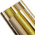 David accessories 8pcs/Set 7.7" x 12.9" (20 cm x 33 cm) Gold Color Series Faux Leather Sheets Glitter Mixed Synthetic Leather Sheets Bundles for L...