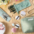 28 Pcs Women Makeup Set Makeup Bag with Makeup Brushes Premium Synthetic Brush and Mirror for Women Travel Reusable Cosmetic(Sage Green)...