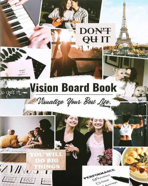 FOUNCY Vision Board Book - 1200+ Inspirational Pictures & Quotes Vision Board Supplies to Visualize, Manifest Your Dreams & Life Goals, 116 Pages ...