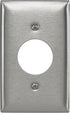Bryant Electric SS7 1-Gang, 1-Single Receptacle Diameter Opening, Standard Size 302/304 Stainless Steel Wallplate, 1.40" (35.6mm), With Removable ...