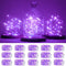 15 Packs 20 Led Purple Fairy Lights Battery Operated 6.6ft Silver String Lights Waterproof Firefly Starry Light for DIY Table Centerpieces Wedding...