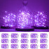 15 Packs 20 Led Purple Fairy Lights Battery Operated 6.6ft Silver String Lights Waterproof Firefly Starry Light for DIY Table Centerpieces Wedding...