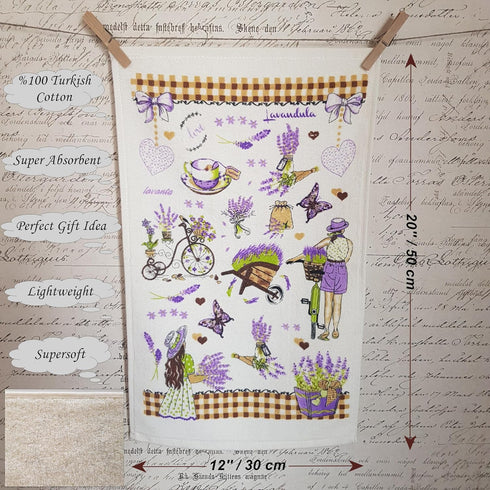 Deluxe Cotton Kitchen Towels 12x20 Inches, Ultra Absorbent&Decorative, Perfect Drying&Cleaning, Soft Hand Towels, Housewarming&Birthday Gifts, Mad...