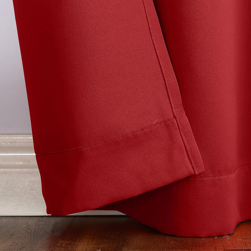 Sun Zero Easton Energy Saving Blackout Grommet Curtain Panel, 40" x 84", Red...