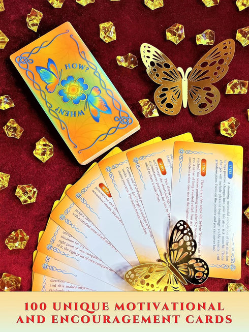 Yes or No? When and How? 2 decks of Oracle Cards, 100 Oracle Cards for Tarot Reading, Fortune Telling Cards, Inspirational Messages, Icebreaker Ca...