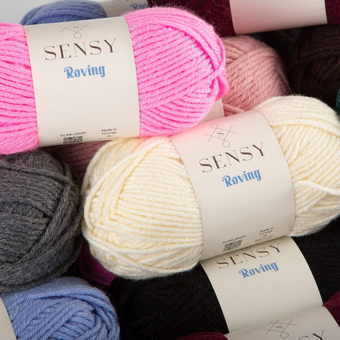 Sensy Roving Yarn, 3.5 oz, 132 Yards, Gauge 5 Bulky (Burgundy)......