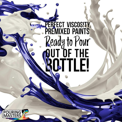 POURING MASTERS Ultramarine Blue Acrylic Ready to Pour Pouring Paint - Premium 8-Ounce Pre-Mixed Water-Based - for Canvas, Wood, Paper, Crafts, Ti...