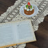 kilofly Handmade Crochet Lace Rectangular Table Runner 11 x 43 Inch, Beige...