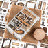 595PCS Vintage Washi Sticker Book for Scrapbookling - 50 Sheets Brown Pre-cut Journaling Stickers, Ephemera for Junk Journal Supplies DIY Crafts A...